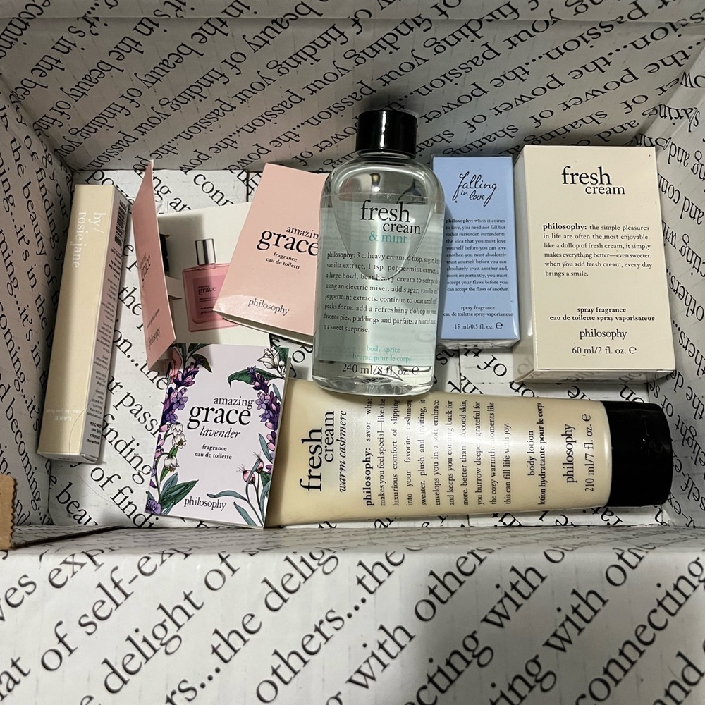 Philosophy lot! Mixed items de-stash: fresh cream falling in love amazing grace